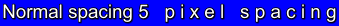 Font spacing example