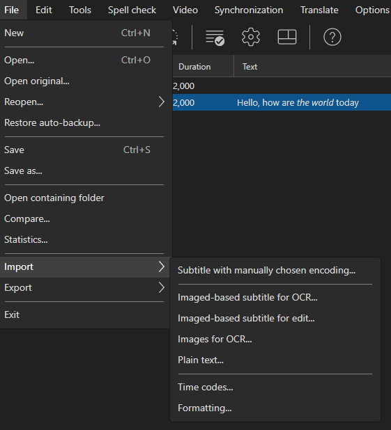 File Menu