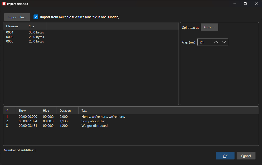 Import Plain Text