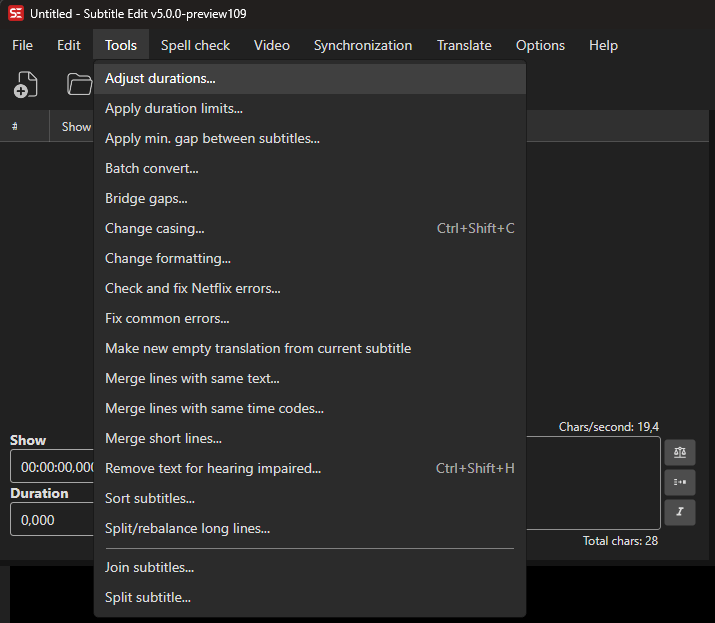 Menu Bar