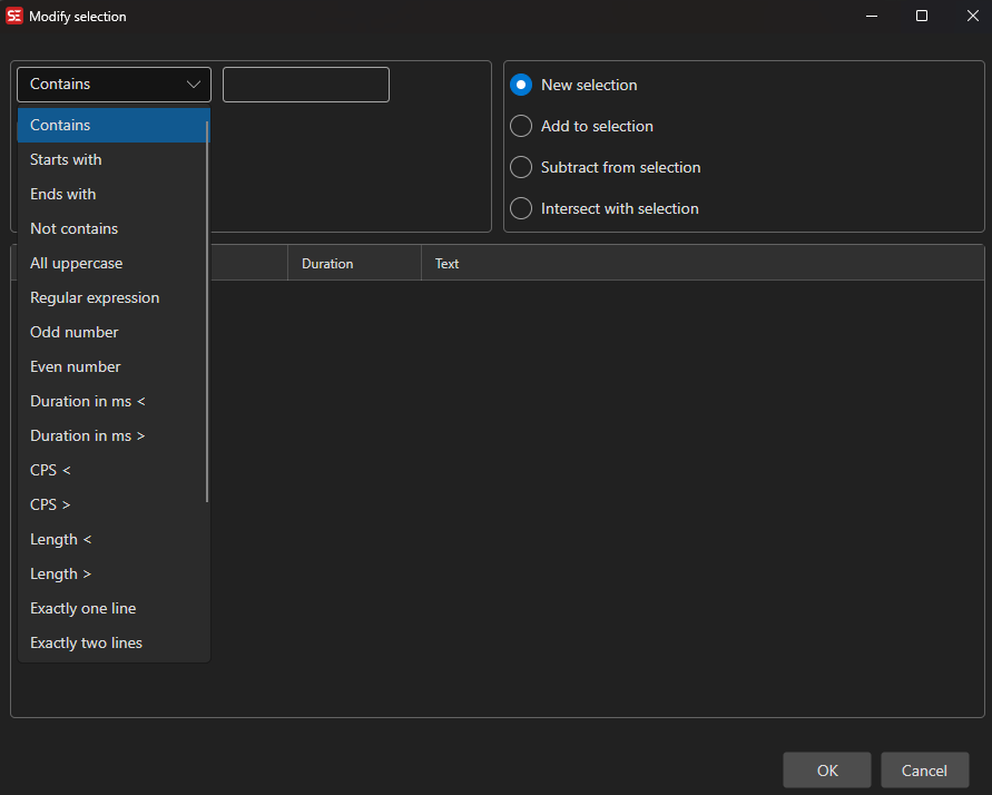 Modify Selection