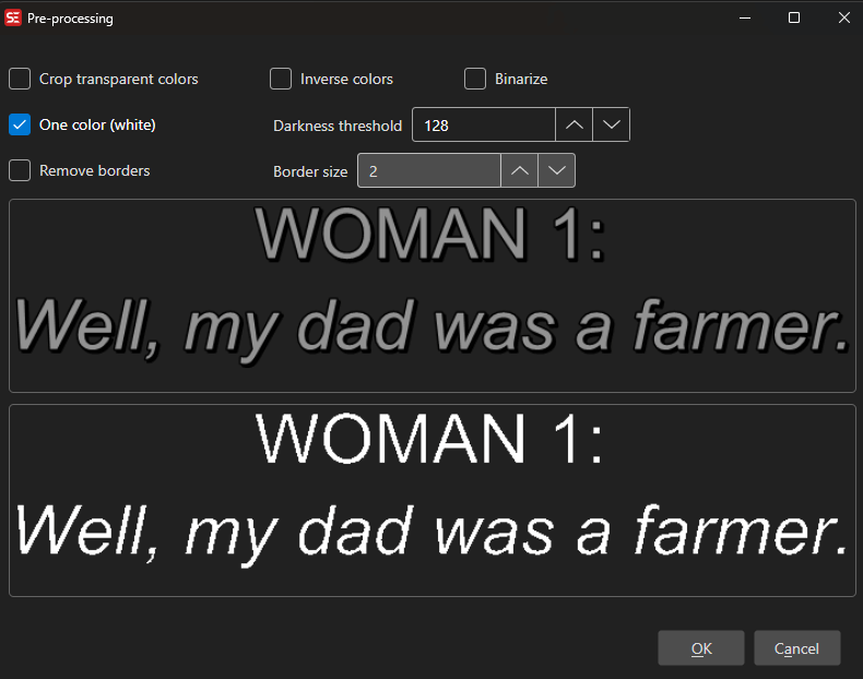 OCR Pre-processing