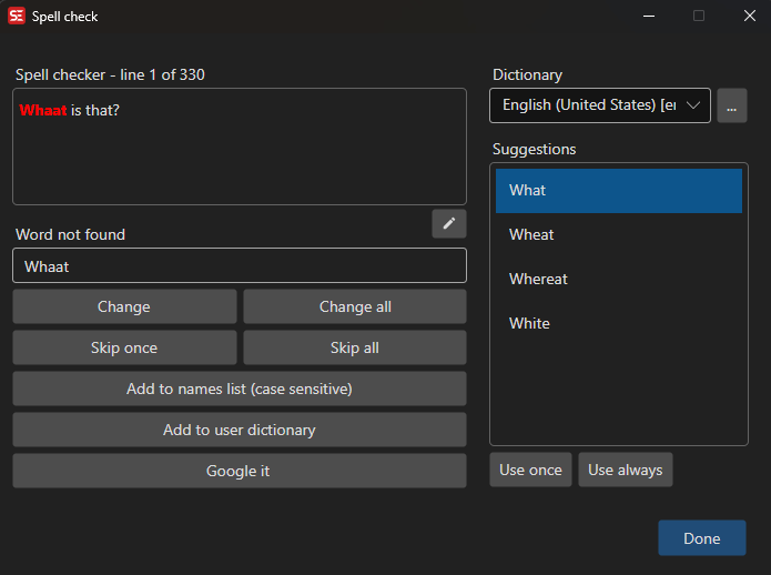 Spell Check