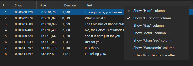 Subtitle Grid